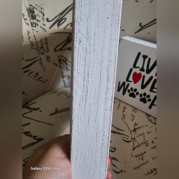 QUILL TO PAPER Home wooden decorations 2 piece Dog set New - Picture 2 of 7